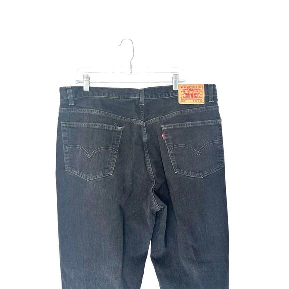 Levi's Jeans Men's Black 550 Relaxed Fit Straight Leg Cotton Rugged Size 42 x 30 - Picture 9 of 13